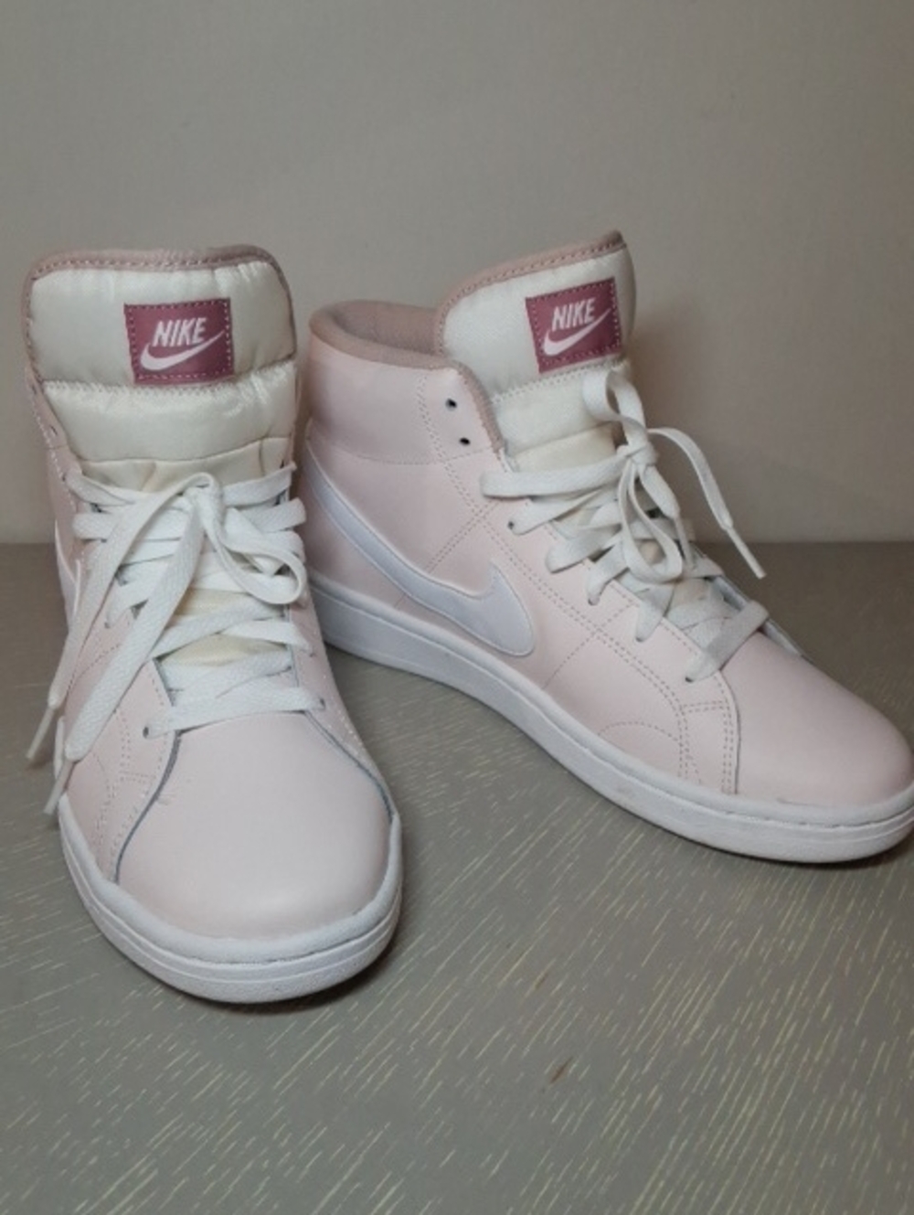 Nike Court Vision Mid Next Nature Light Pink White Sneakers Womens Size 9 - Picture 2 of 7